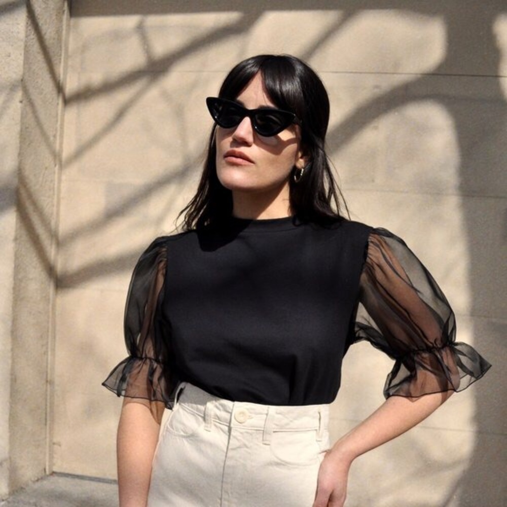 RITA ROW SHIRT WITH ORGANZA SLEEVES